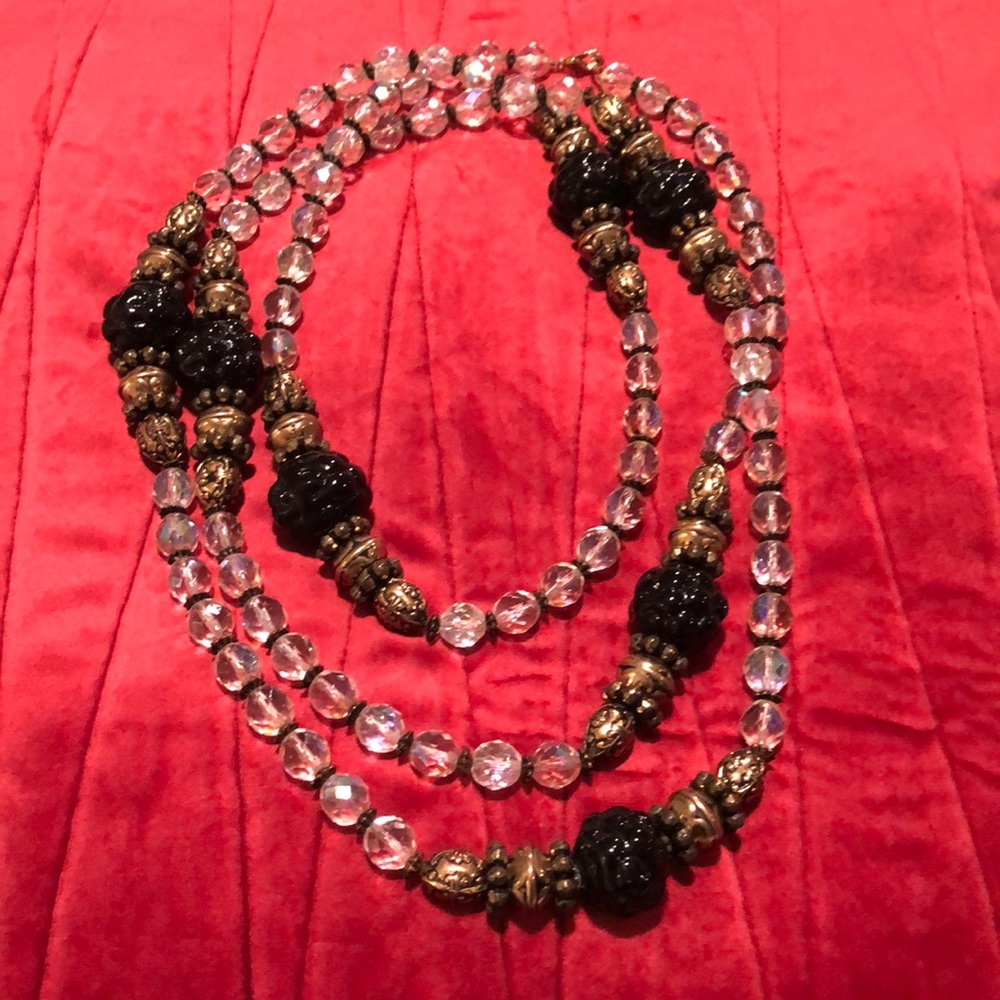 Vintage glass beads necklace